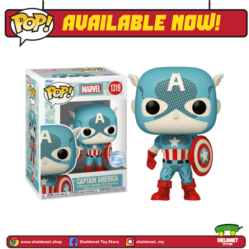 Funko Pop! Marvel: Disney 100 Retro Reimagined Captain America Figure  (target Exclusive) : Target