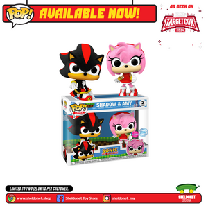 Pop! Games: Sonic - Shadow And Amy Rose (2-Pack) [Flocked] [Exclusive] (As Seen On TARGET CON 2024)