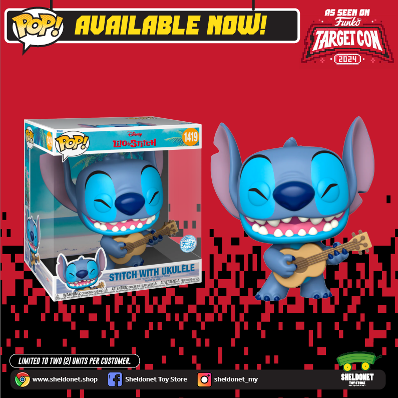 Pop! 10" Inch: Lilo & Stitch - Stitch With Ukulele [Exclusive] (As Seen On TARGET CON 2024)