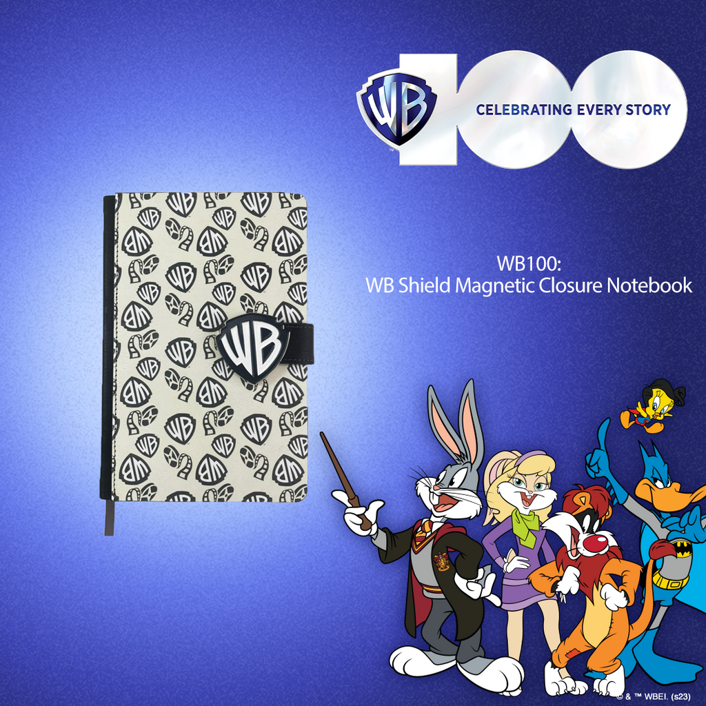Warner Bros. 100th: Shield Magnetic Closure Hardcover Journal