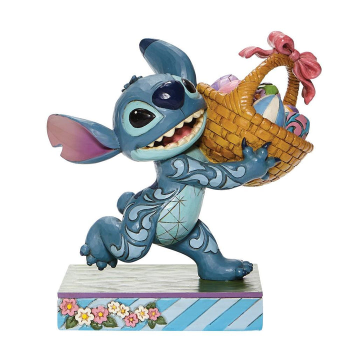 Enesco: Disney Traditions: Stitch Running With Easter Basket