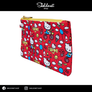Loungefly: Hello Kitty 50Th Anniversary - Classic All Over Print Nylon Pouch Wristlet