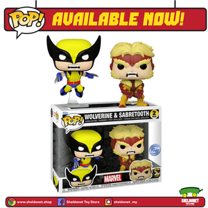 Pop! Marvel: X-Men - Logan & Sabretooth Wolverine 50th Anniversary (2-Pack) [Exclusive]
