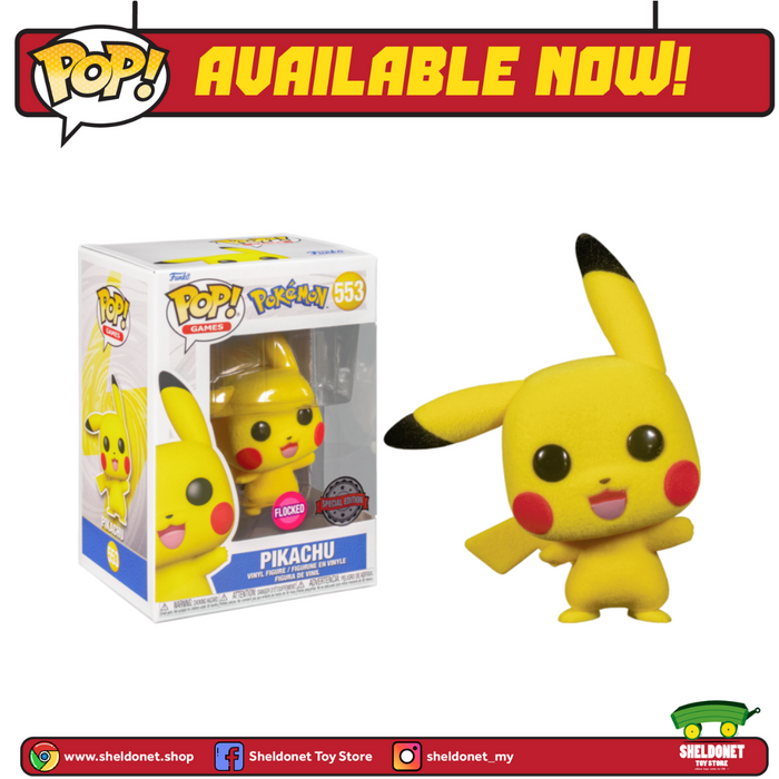 Pop! Games: Pokemon - Pikachu (Waving) (Flocked) [Exclusive]