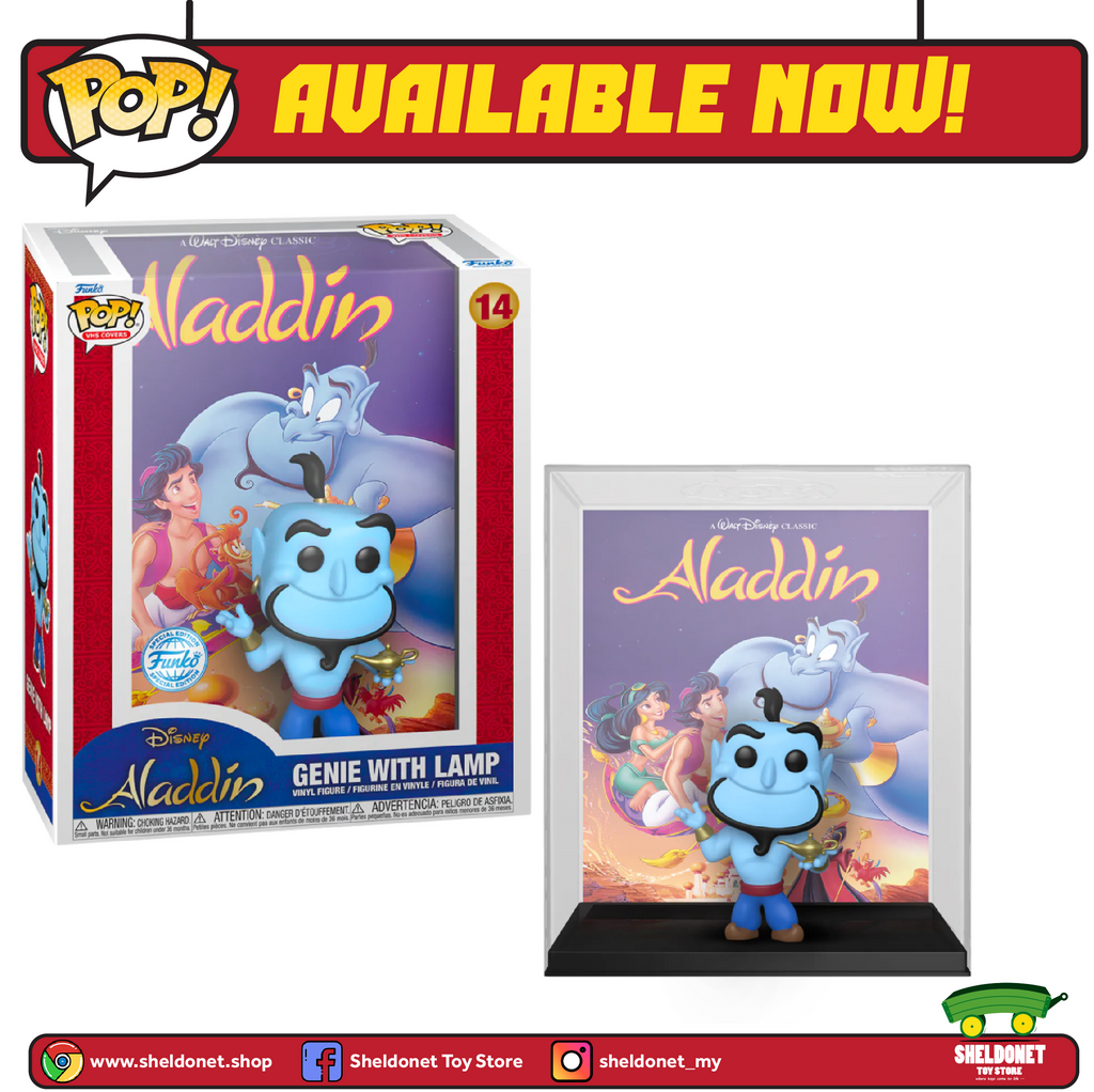 Pop! VHS Cover: Disney's Aladdin (1992) - Genie with Lamp [Exclusive]