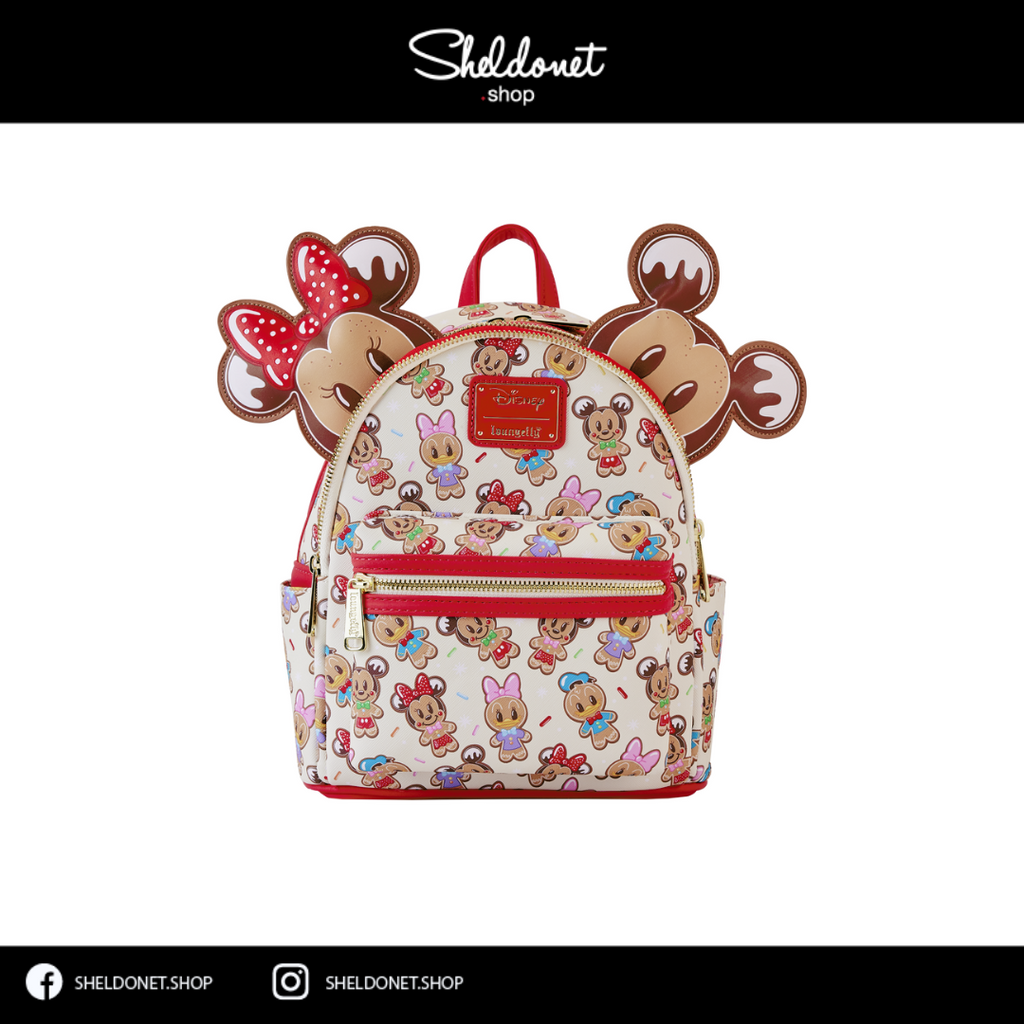 Loungefly: Disney - Mickey And Friends Gingerbread Cookie Aop Ear Holder Mini Backpack