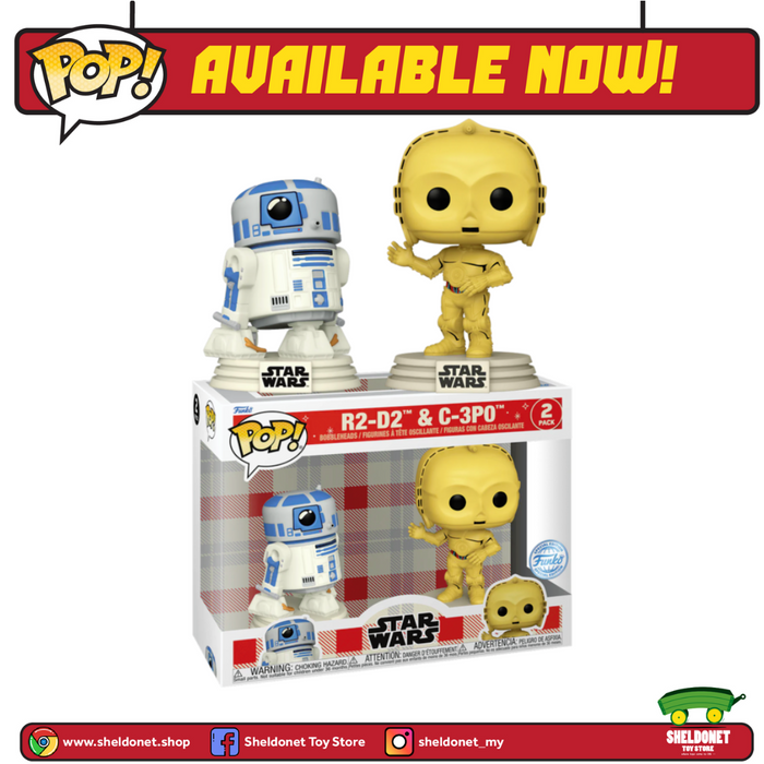 Pop! Star Wars: D100 - Retro Reimagined R2-D2 & C-3PO (2-Pack) [Exclusive]