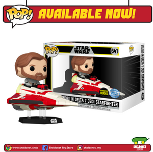 Pop! Rides Super Deluxe: Star Wars: The Clone Wars - Obi-Wan Kenobi in Delta-7 Jedi Starfighter [Exclusive]