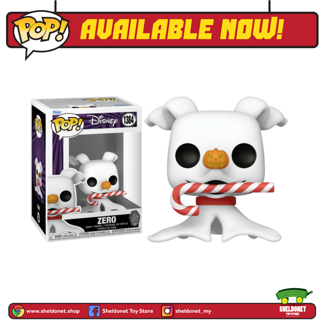 Pop! Disney: The Nightmare Before Christmas 30th Anniversary - Zero With Candy Cane
