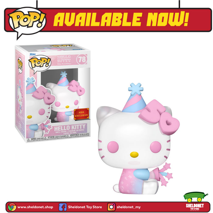 Pop! Sanrio: Hello Kitty 50th Anniversary - Hello Kitty With Party Hat [Asia Exclusive]