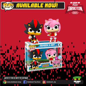 Pop! Games: Sonic - Shadow And Amy Rose (2-Pack) [Flocked] [Exclusive] (As Seen On TARGET CON 2024)