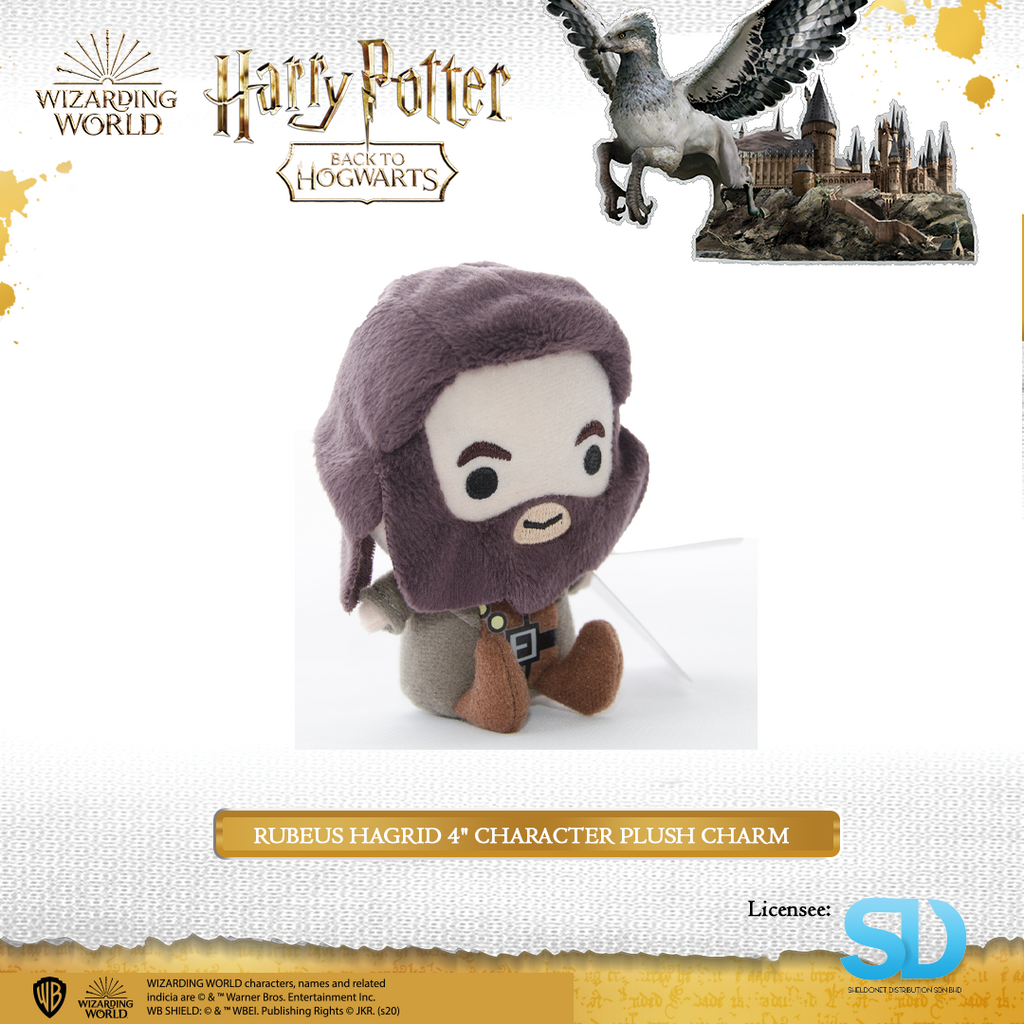 HARRY POTTER - Rubeus Hagrid 4" Character Plush Charm - Sheldonet Toy Store
