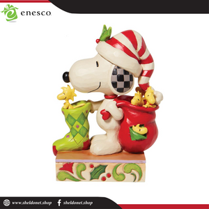 Enesco : Peanuts by Jim Shore - Snoopy With Stocking and Woodstock