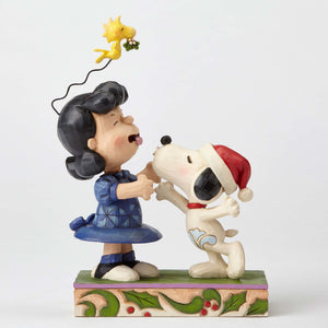 Enesco : Peanuts by Jim Shore - Snoopy & Lucy Mistletoe Mischief - Sheldonet Toy Store