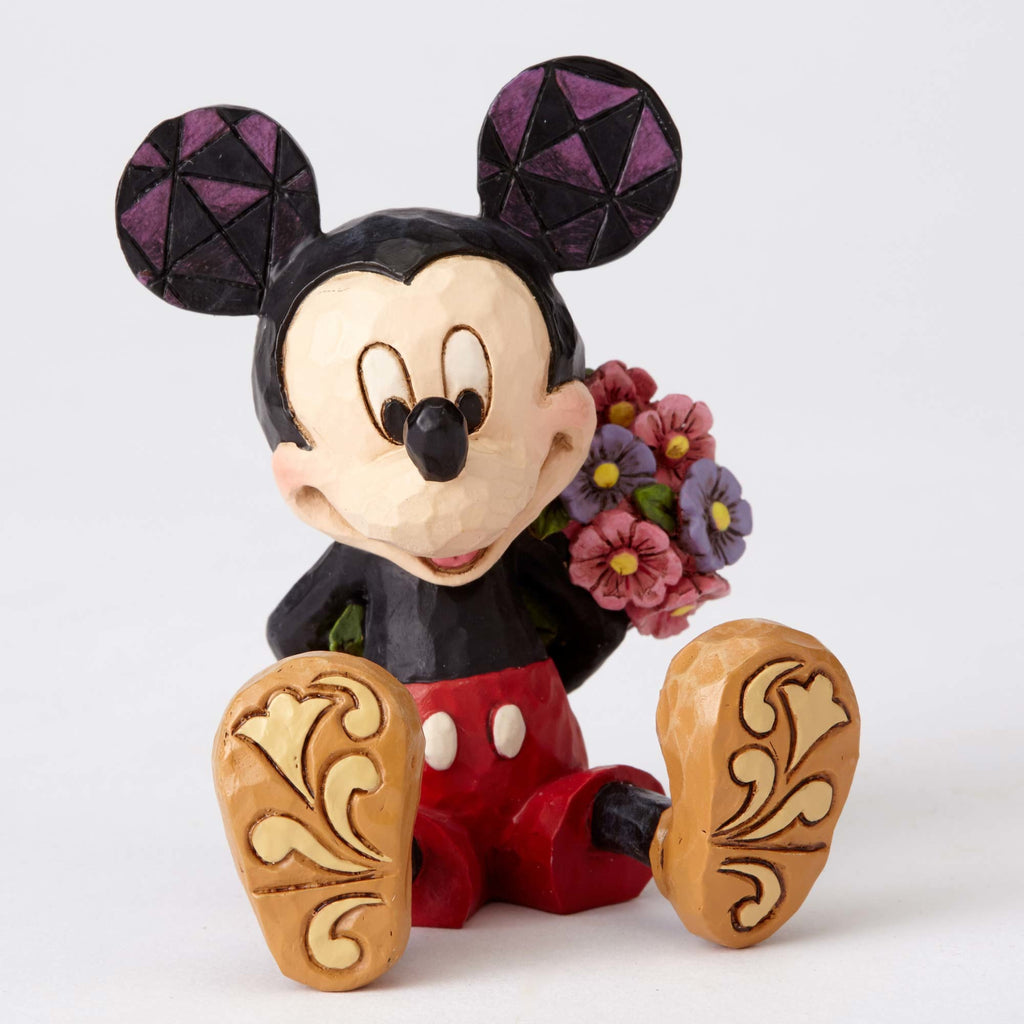 Enesco : Disney Traditions - Mini Mickey with Flower - Sheldonet Toy Store