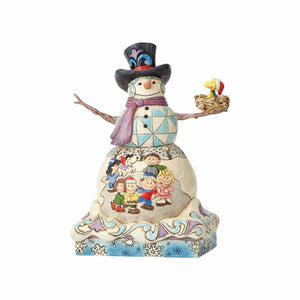 Enesco : Peanuts by Jim Shore - Snowman with Peanuts Gang - Sheldonet Toy Store