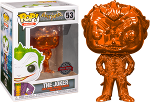Pop! Heroes: Arkham Asylum - Joker (Orange Chrome) [Exclusive] - Sheldonet Toy Store