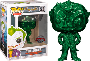 Pop! Heroes: Arkham Asylum - Joker (Green Chrome) [Exclusive] - Sheldonet Toy Store