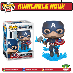 Pop! Marvel: Avengers: End Game - Captain America with Broken Shield and Mjolnir - Sheldonet Toy Store