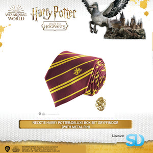 Cinereplica: Necktie Harry Potter: Deluxe Box Set Gryffindor (With Metal Pin)