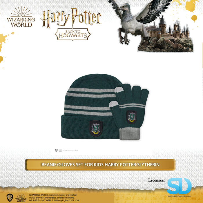 Cinereplica: Beanie/Gloves Set For Kids Harry Potter: Slytherin