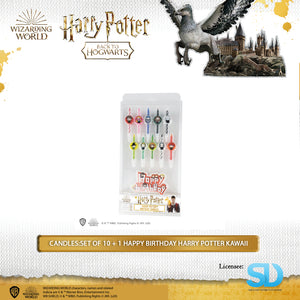 Cinereplica: Candles: Set Of 10 + 1 Happy Birthday Harry Potter (Kawaii)