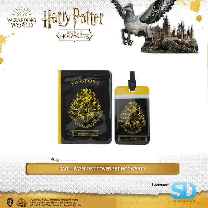 Cinereplica: Tag + Passport Cover Set:Hogwarts