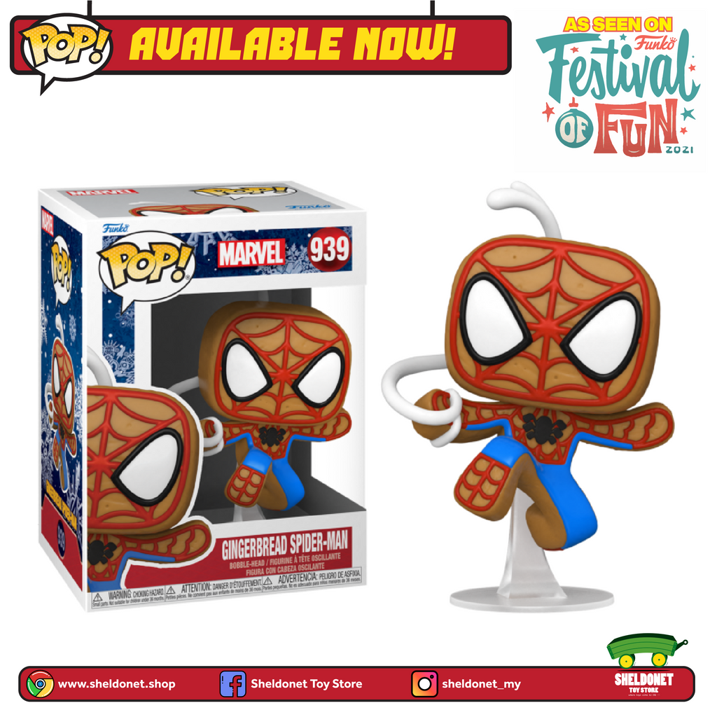Pop! Marvel: Holiday - Spider-Man (Gingerbread Man) - Sheldonet Toy Store