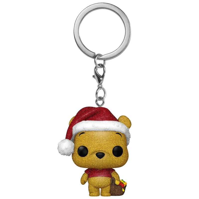 Pocket Pop! Keychain: Disney Holiday - Winnie The Pooh (Diamond Glitter) [Exclusive] - Sheldonet Toy Store