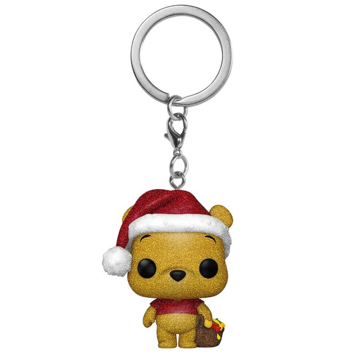 Pocket Pop! Keychain: Disney Holiday - Winnie The Pooh (Diamond Glitter) [Exclusive]