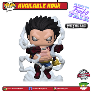 [IN-STOCK] Pop! Animation: One Piece - Luffy (Gear 4th) (Metallic) [Exclusive] - Sheldonet Toy Store