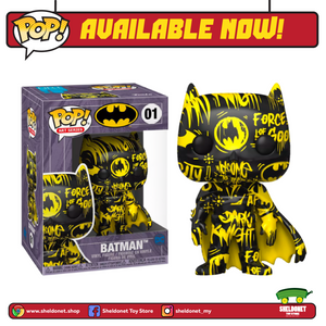 Pop! Heroes (Artist Series): DC Comics - Batman (Black & Yellow)  With Choice Of Pop! Protector (Exclusive) - Sheldonet Toy Store