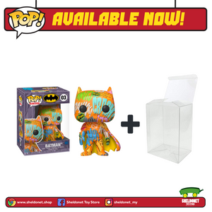 Pop! Heroes (Artist Series): DC Comics - Batman (Orange) With Choice Of Pop! Protector (Exclusive) - Sheldonet Toy Store