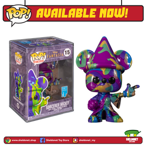 Pop! Disney (Artist Series): Fantasia 80th Anniversary - Sorcerer Mickey (Purple & Green) With Choice Of Pop! Protector (Exclusive) - Sheldonet Toy Store