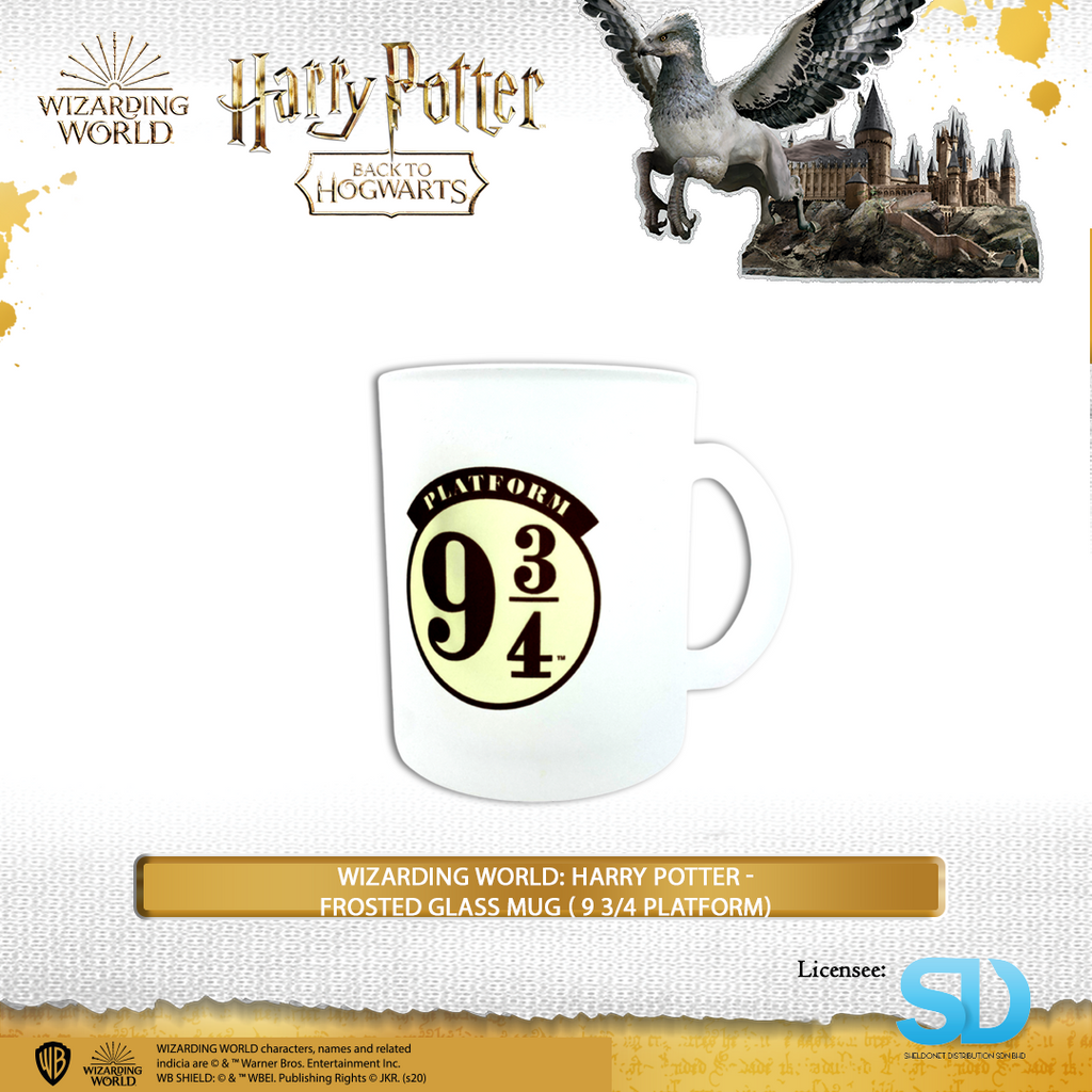 Wizarding World: Harry Potter -FROSTED GLASS MUG ( 9 3/4 PLATFORM) - Sheldonet Toy Store