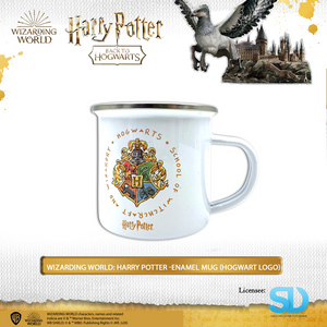 Wizarding World: Harry Potter -ENAMEL MUG (HOGWART LOGO) - Sheldonet Toy Store