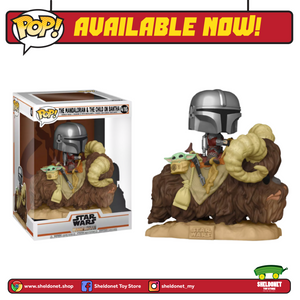 Pop! Deluxe: Mandalorian - The Mandalorian on Bantha with Child in Bag - Sheldonet Toy Store