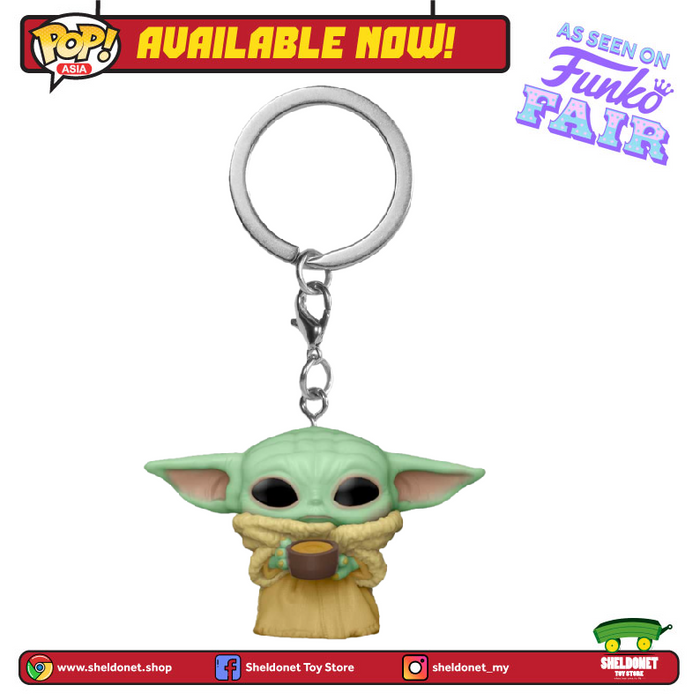 [IN-STOCK] Pocket Pop! Keychain: The Mandalorian - The Child (Baby Yoda) with Cup