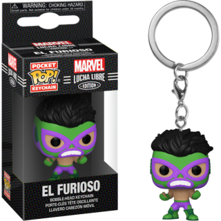 Pocket Pop! Keychain: Marvel Luchadores - Hulk - Sheldonet Toy Store