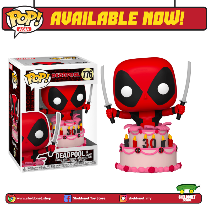 Pop! Marvel: Deadpool 30th Anniversary - Deadpool in Cake - Sheldonet Toy Store