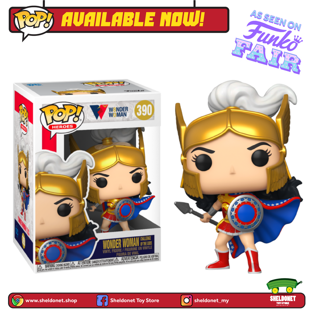 [IN-STOCK] Pop! Heroes: DC Comics - Wonder Woman (Challenge Of The Gods) - Sheldonet Toy Store