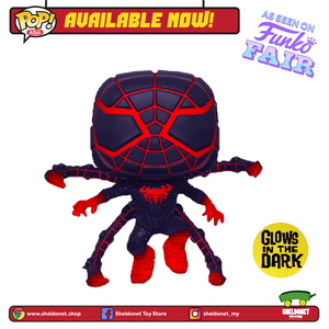 [IN-STOCK] Pop! Marvel: Miles Morales - Miles Morales in Programmable Matter Suit Jumping (Glow In The Dark) [Exclusive] - Sheldonet Toy Store