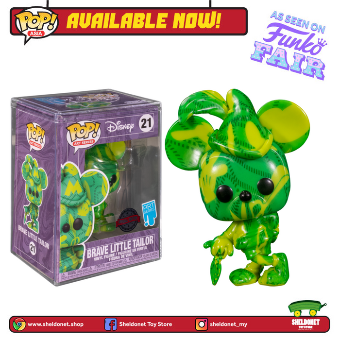 Pop! Disney (Artist Series): Mickey Mouse - Brave Little Tailor With Choice Of Pop! Protector (Exclusive)