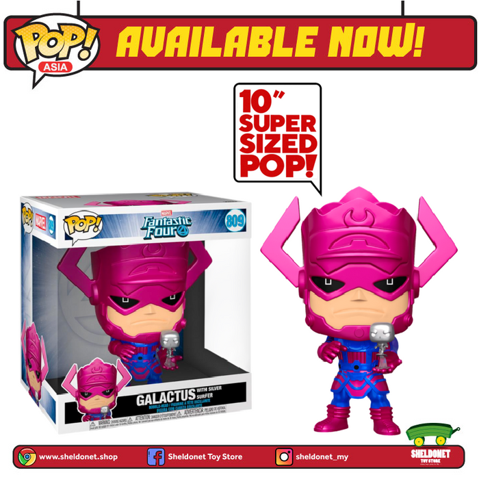 Pop! Marvel: Fantastic Four - Galactus With Silver Surfer 10" Inch (Metallic) [Exclusive]