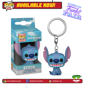 [IN-STOCK] Pocket Pop! Keychain: Lilo and Stitch - Smiling Seated Stitch - Sheldonet Toy Store