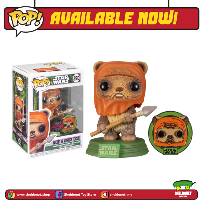 Pop! Star Wars: Across The Galaxy - Wicket With Enamel Pin [Exclusive]