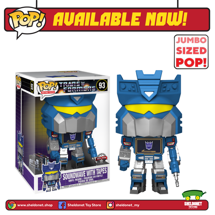 Pop! Retro Toys: Transformers - Soundwave With Tapes 10" Inch [Exclusive]
