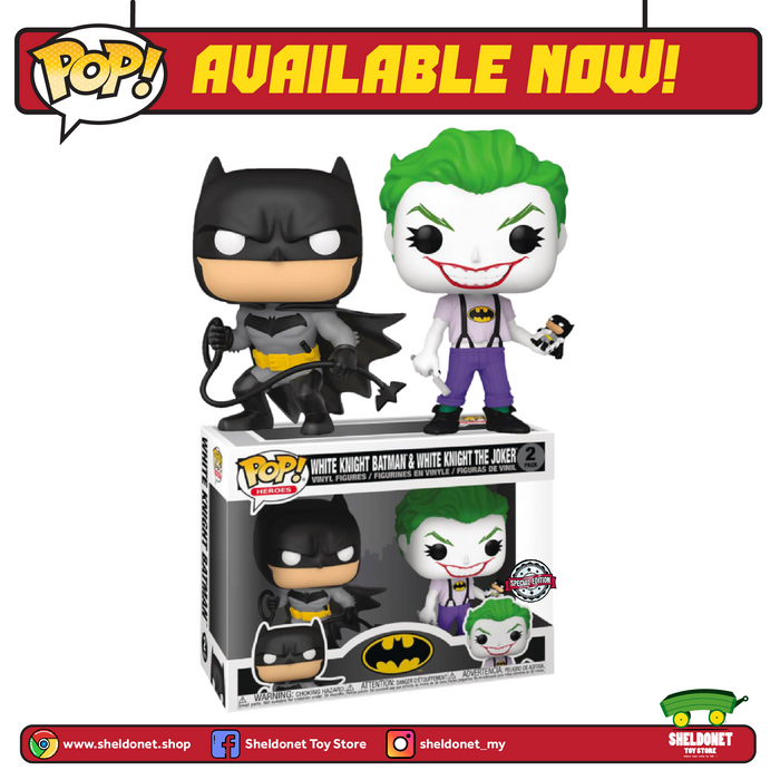 Pop! Heroes: Batman White Knight - Batman & The Joker (2-Pack) [Exclusive]