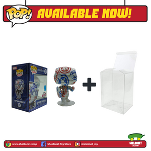 Pop! Artist Series: Patriotic Age - Captain America With Choice Of Pop! Protector (Exclusive) - Sheldonet Toy Store