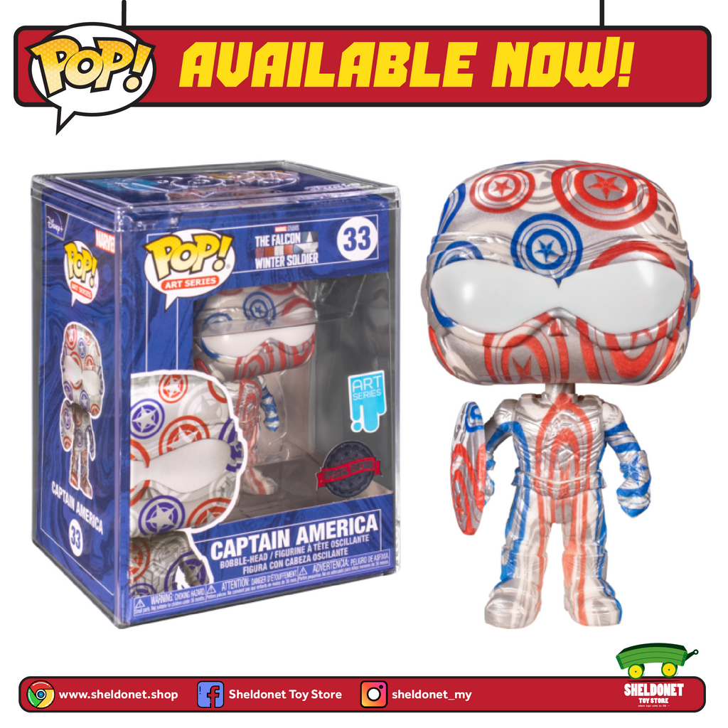 Pop! Artist Series: Patriotic Age - Captain America (Falcon) With Choice Of Pop! Protector (Exclusive) - Sheldonet Toy Store